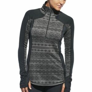 Calia By Carrie 1/2 Zip Jacket Black Grey Size Small